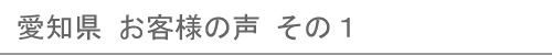 愛知県のお客様の声１へ