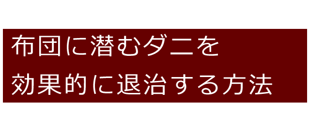 ダニ退治に効果的な方法について