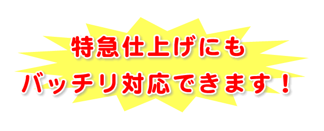 特急仕上げの案内